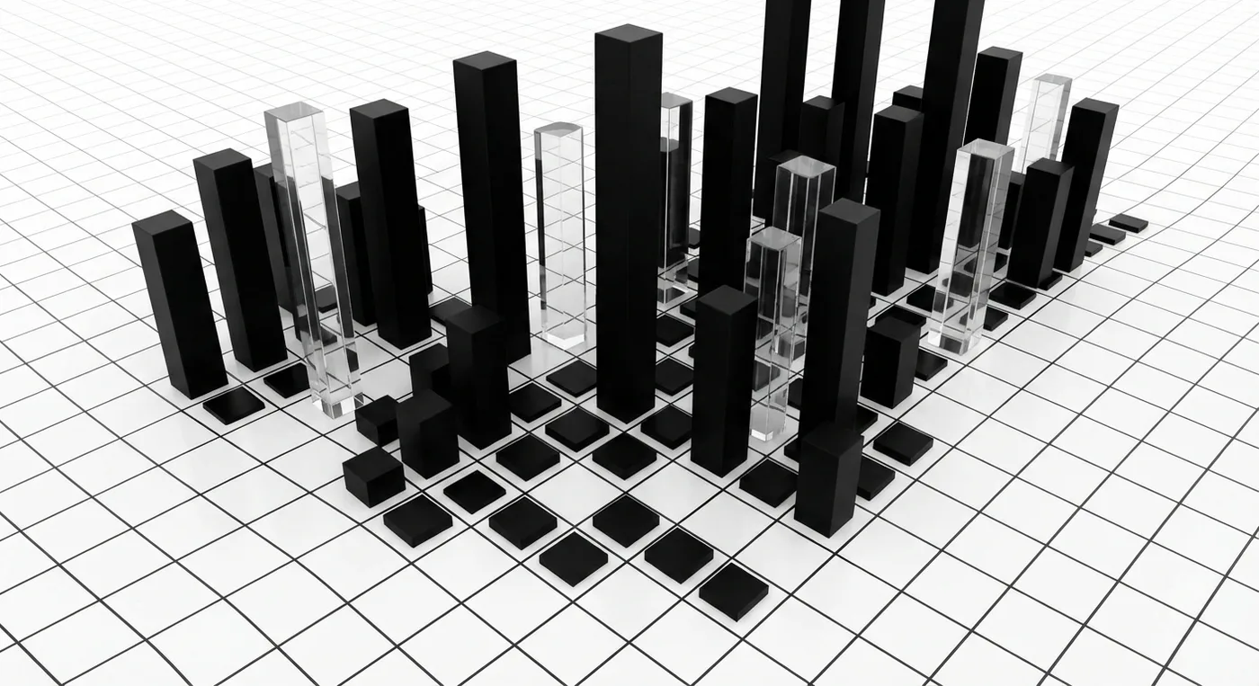 3D data visualization representing measurable client outcomes